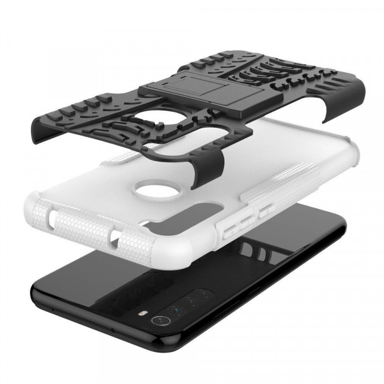 Чехол Hybrid Armor для Xiaomi Redmi Note 8T (черный + белый)