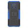 Чехол Hybrid Armor для Redmi Note 9S / Note 9 Pro / Note 9 Pro Max (черный + голубой)