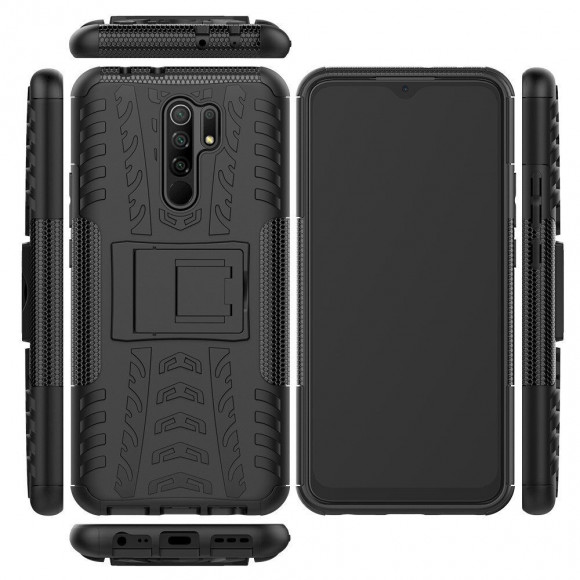 Чехол Hybrid Armor для Xiaomi Redmi 9 (черный) Чехол Hybrid Armor для Xiaomi Redmi 9 (черный)