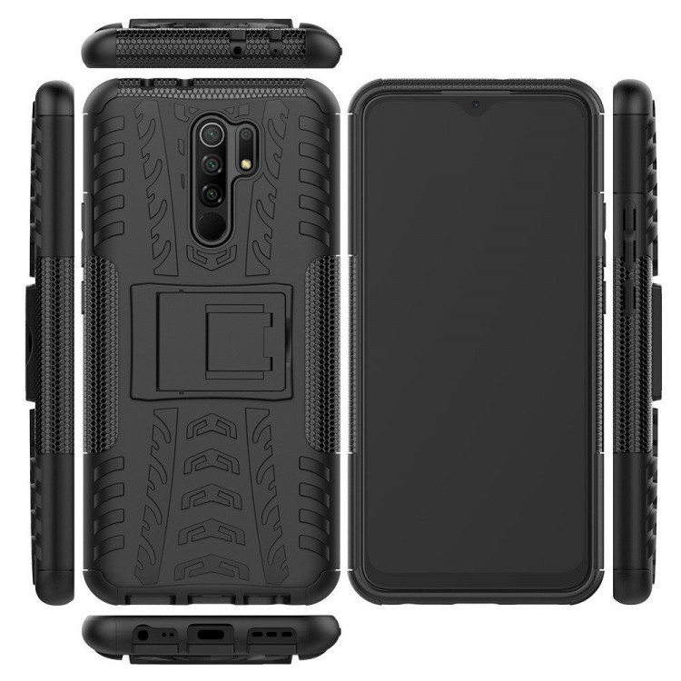 Чехол Hybrid Armor для Xiaomi Redmi 9 (черный)