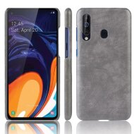 Кожаная накладка-чехол для Samsung Galaxy A60 / Galaxy M40 (серый)