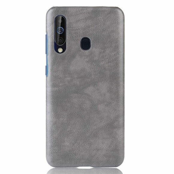 Кожаная накладка-чехол для Samsung Galaxy A60 / Galaxy M40 (серый) Кожаная накладка-чехол для Samsung Galaxy A60 / Galaxy M40 (серый)