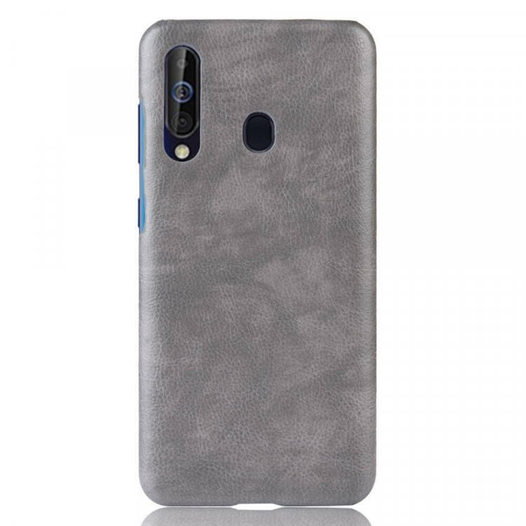 Кожаная накладка-чехол для Samsung Galaxy A60 / Galaxy M40 (серый)