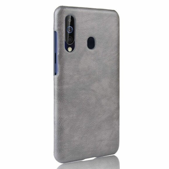 Кожаная накладка-чехол для Samsung Galaxy A60 / Galaxy M40 (серый) Кожаная накладка-чехол для Samsung Galaxy A60 / Galaxy M40 (серый)