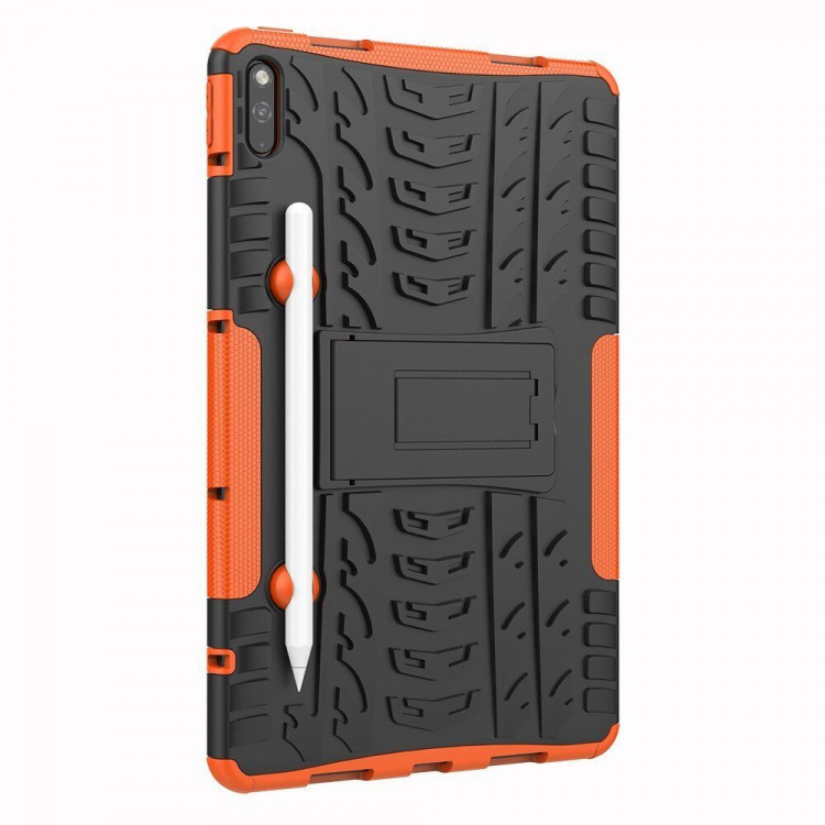 Чехол Hybrid Armor для Huawei MatePad 10.4 (черный + оранжевый)