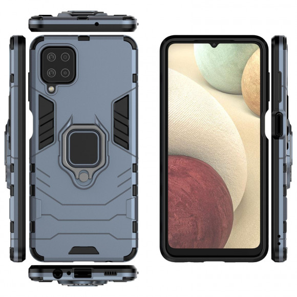 Чехол Armor Ring Holder для Samsung Galaxy A12 (темно-синий) Чехол Armor Ring Holder для Samsung Galaxy A12 (темно-синий)