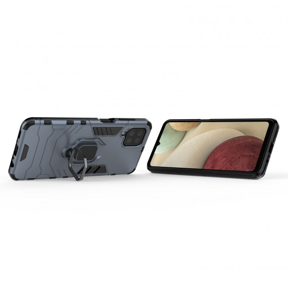 Чехол Armor Ring Holder для Samsung Galaxy A12 (темно-синий) Чехол Armor Ring Holder для Samsung Galaxy A12 (темно-синий)
