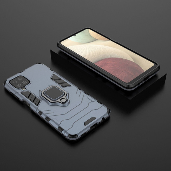 Чехол Armor Ring Holder для Samsung Galaxy A12 (темно-синий) Чехол Armor Ring Holder для Samsung Galaxy A12 (темно-синий)