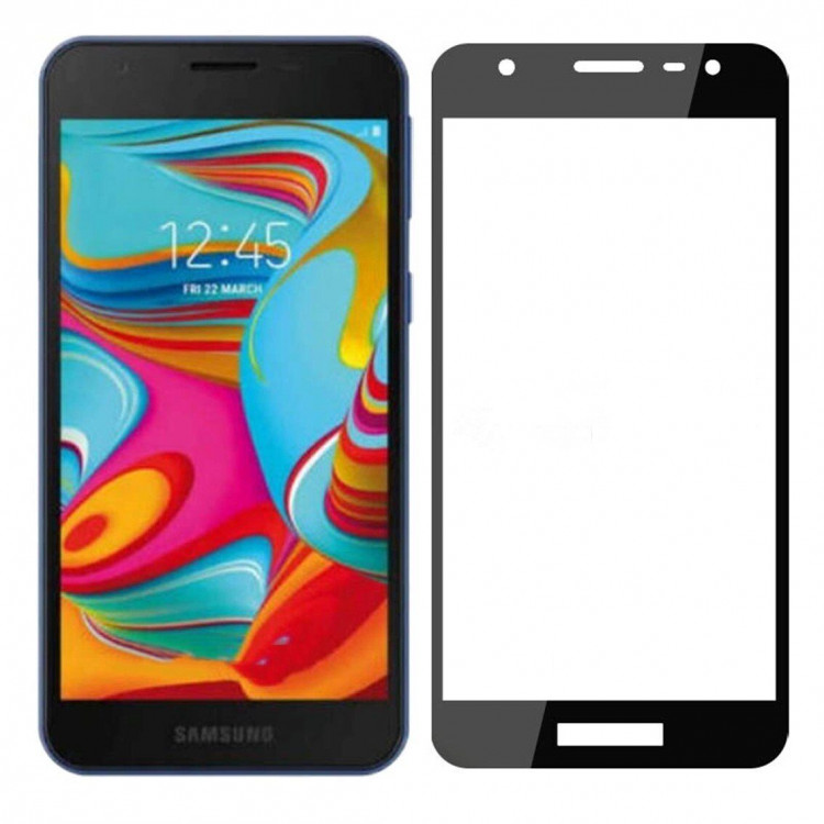 Защитное стекло 3D для Samsung Galaxy A2 Core (черный)