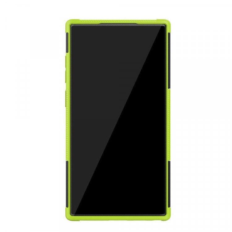 Чехол Hybrid Armor для Samsung Galaxy Note 10+ (Plus) (черный + зеленый)