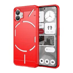 Чехол-накладка Carbon Fibre для Nothing Phone (2) (красный)