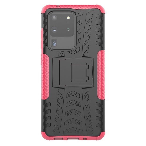 Чехол Hybrid Armor для Samsung Galaxy S20 Ultra (черный + розовый) Чехол Hybrid Armor для Samsung Galaxy S20 Ultra (черный + розовый)
