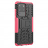 Чехол Hybrid Armor для Samsung Galaxy S20 Ultra (черный + розовый)