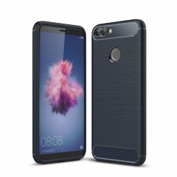 Чехол-накладка Carbon Fibre для Huawei P Smart / Enjoy 7S (темно-синий)