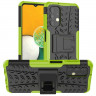Чехол Hybrid Armor для Samsung Galaxy A13 4G (черный + зеленый)
