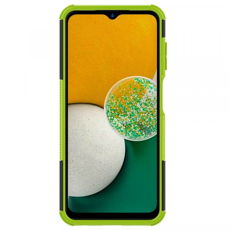 Чехол Hybrid Armor для Samsung Galaxy A13 4G (черный + зеленый)