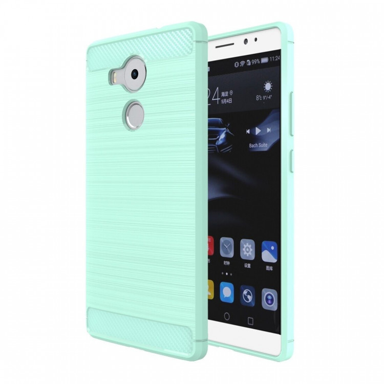 Чехол-накладка Carbon Fibre для Huawei Mate 8 (сине-зеленый)