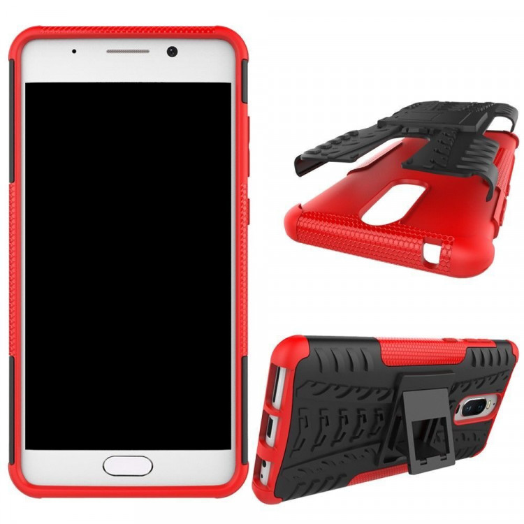 Чехол Hybrid Armor для Huawei Mate 9 Pro (черный + красный)