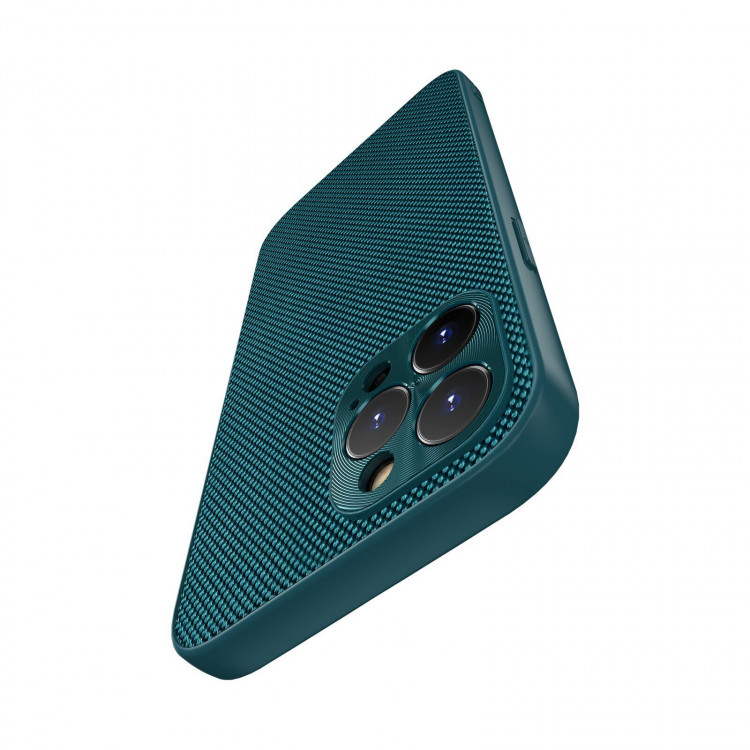 Чехол с текстурой нейлона для iPhone 14 Pro Max (зеленый)