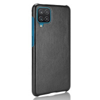 Кожаная накладка-чехол для Samsung Galaxy A22 (черный)