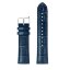 Кожаный ремешок Crocodile Texture для Samsung Gear Sport / Gear S2 Classic / Galaxy Watch 42мм / Watch Active / Watch 3 (41мм) / Watch4 (синий)