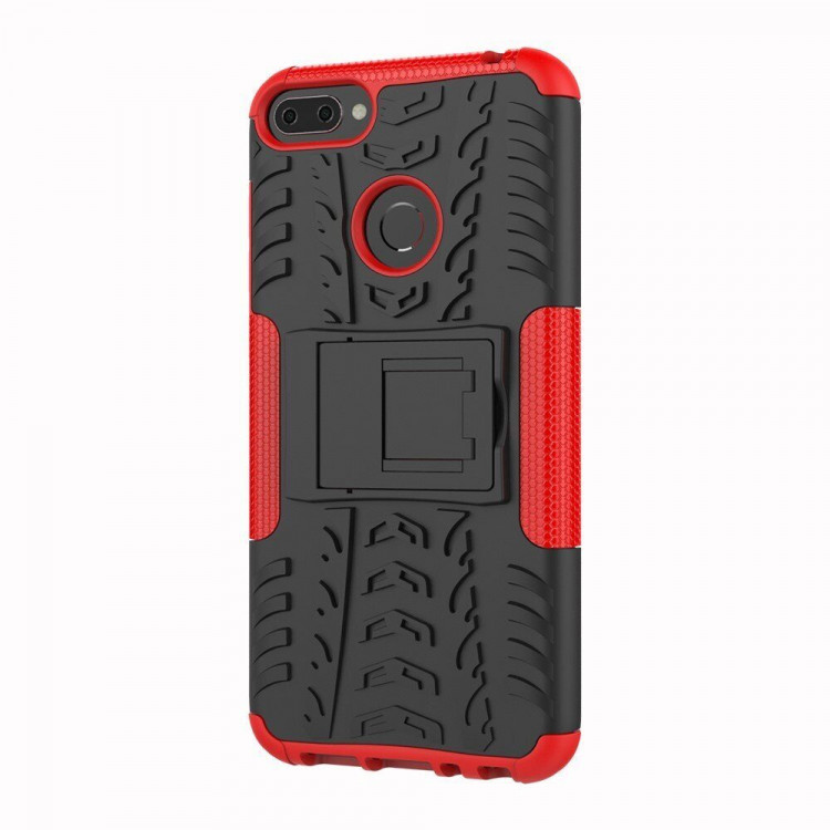 Чехол Hybrid Armor для Huawei Honor 9i / Honor 9N (черный + красный)