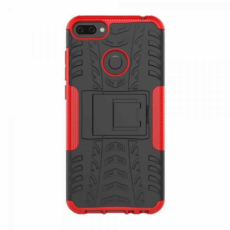 Чехол Hybrid Armor для Huawei Honor 9i / Honor 9N (черный + красный)
