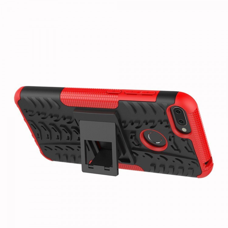 Чехол Hybrid Armor для Huawei Honor 9i / Honor 9N (черный + красный)