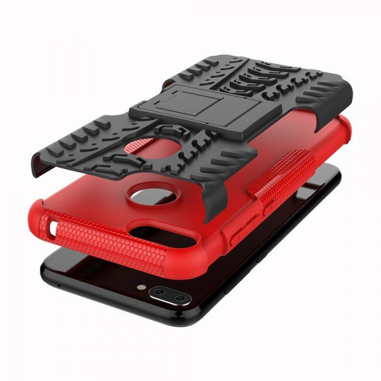 Чехол Hybrid Armor для Huawei Honor 9i / Honor 9N (черный + красный)
