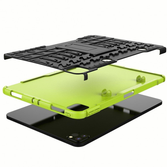 Чехол на iPad Pro 11 (2022, 2021, 2020) (черный + зеленый)