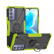 Чехол Armor Shockproof Ring Holder для Tecno Camon 18 (черный + зеленый) Чехол Armor Shockproof Ring Holder для Tecno Camon 18 (черный + зеленый)