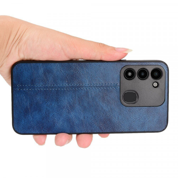 Чехол из экокожи для Tecno Spark Go 2022 (синий)