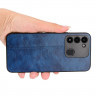 Чехол из экокожи для Tecno Spark Go 2022 (синий)