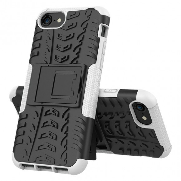 Чехол Hybrid Armor для iPhone 8 / iPhone 7 / iPhone SE (2020) / iPhone SE (2022) (черный + белый)