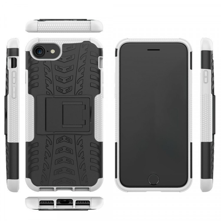 Чехол Hybrid Armor для iPhone 8 / iPhone 7 / iPhone SE (2020) / iPhone SE (2022) (черный + белый)