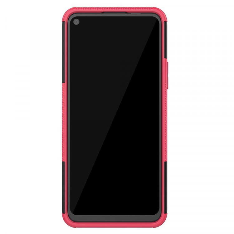 Чехол Hybrid Armor для Honor 30S (CDY-NX9A) (черный + розовый)