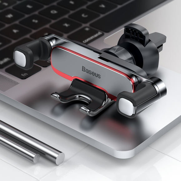 Автомобильный держатель для телефона в дефлектор Baseus Mr Hui Gravity Car Mount - Серый (SUYL-HU0S)