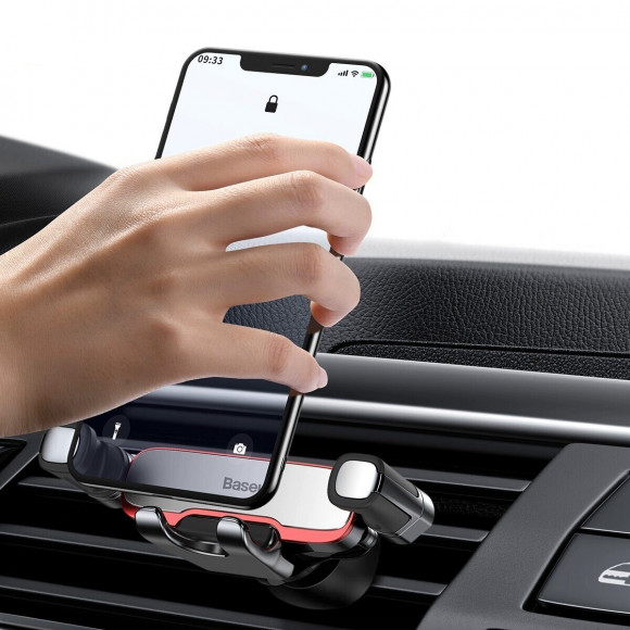 Автомобильный держатель для телефона в дефлектор Baseus Mr Hui Gravity Car Mount - Серый (SUYL-HU0S)