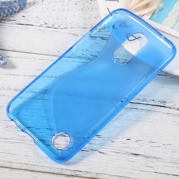 Нескользящий чехол для LG K10 (2017) M250 (голубой) Нескользящий чехол для LG K10 (2017) M250 (голубой)