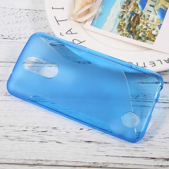 Нескользящий чехол для LG K10 (2017) M250 (голубой) Нескользящий чехол для LG K10 (2017) M250 (голубой)