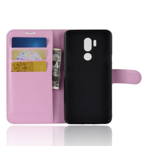 Чехол с визитницей для LG G7 / LG G7 ThinQ (розовый) Чехол с визитницей для LG G7 / LG G7 ThinQ (розовый)