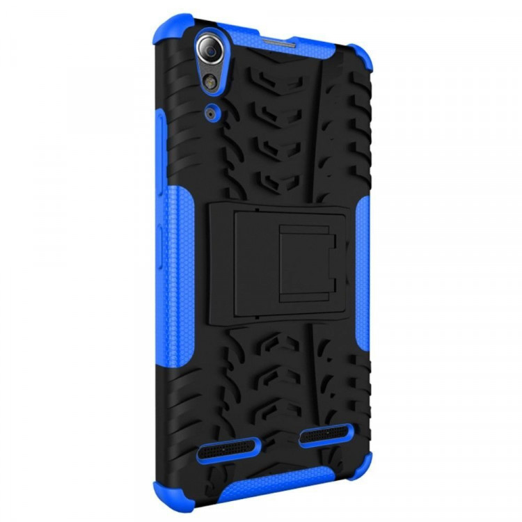 Чехол Hybrid Armor для Lenovo A6000 (черный + голубой)