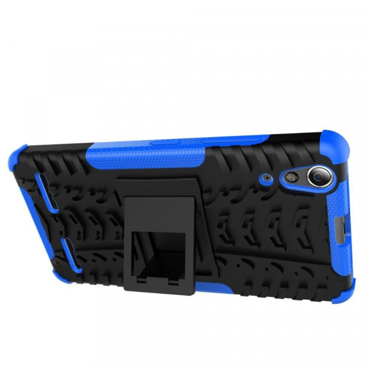 Чехол Hybrid Armor для Lenovo A6000 (черный + голубой)