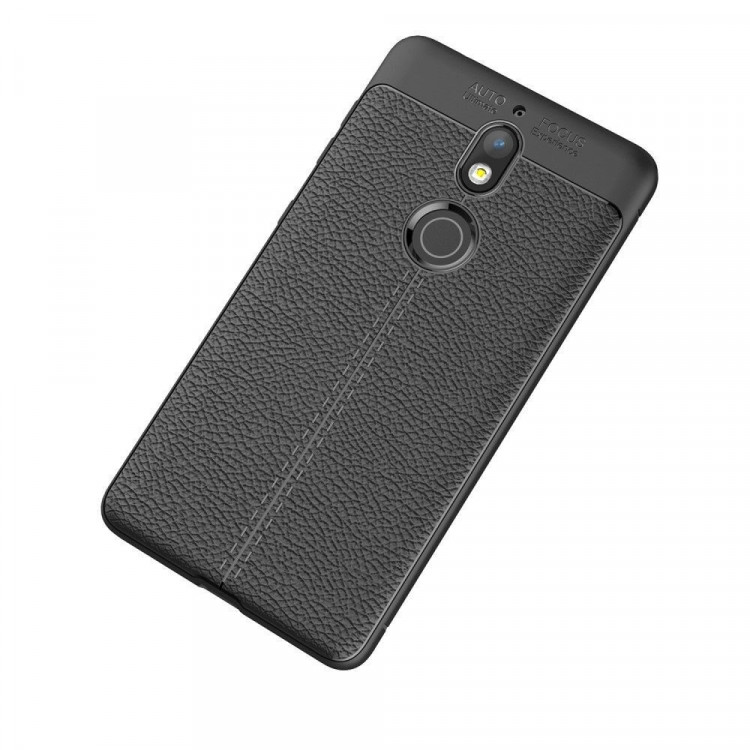 Чехол-накладка Litchi Grain для Nokia 7 (черный)
