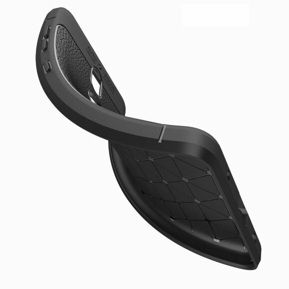 Чехол-накладка Litchi Grain для Nokia 7 (черный)