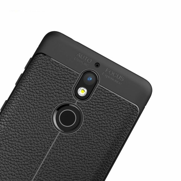 Чехол-накладка Litchi Grain для Nokia 7 (черный)