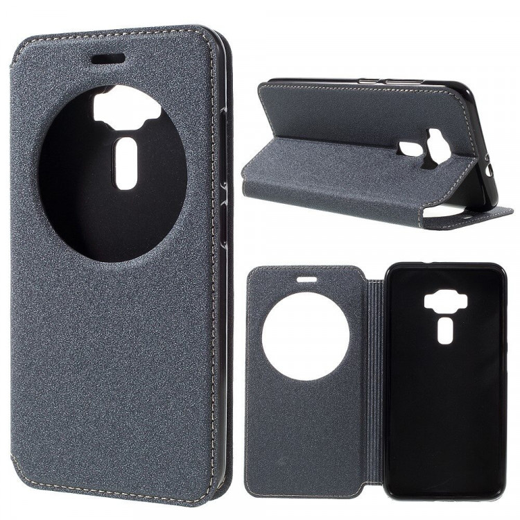 Чехол с окном для ASUS Zenfone 3 ZE552KL  (черный)