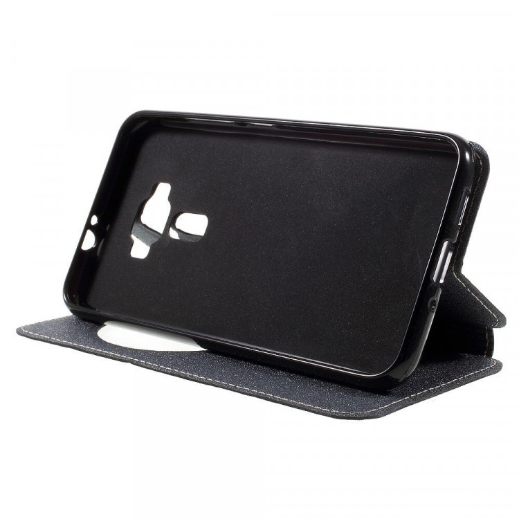 Чехол с окном для ASUS Zenfone 3 ZE552KL  (черный)