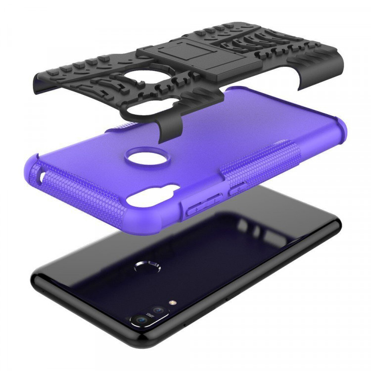 Чехол Hybrid Armor для Asus Zenfone Max Pro (M1) ZB601KL / ZB602KL (черный + фиолетовый)