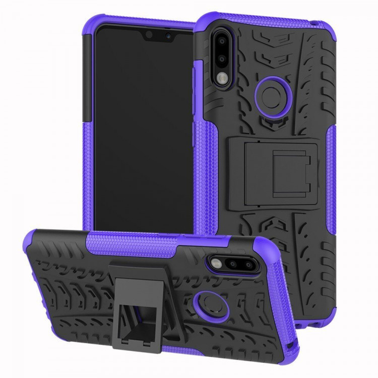 Чехол Hybrid Armor для ASUS Zenfone Max Pro (M2) ZB631KL (черный + фиолетовый)